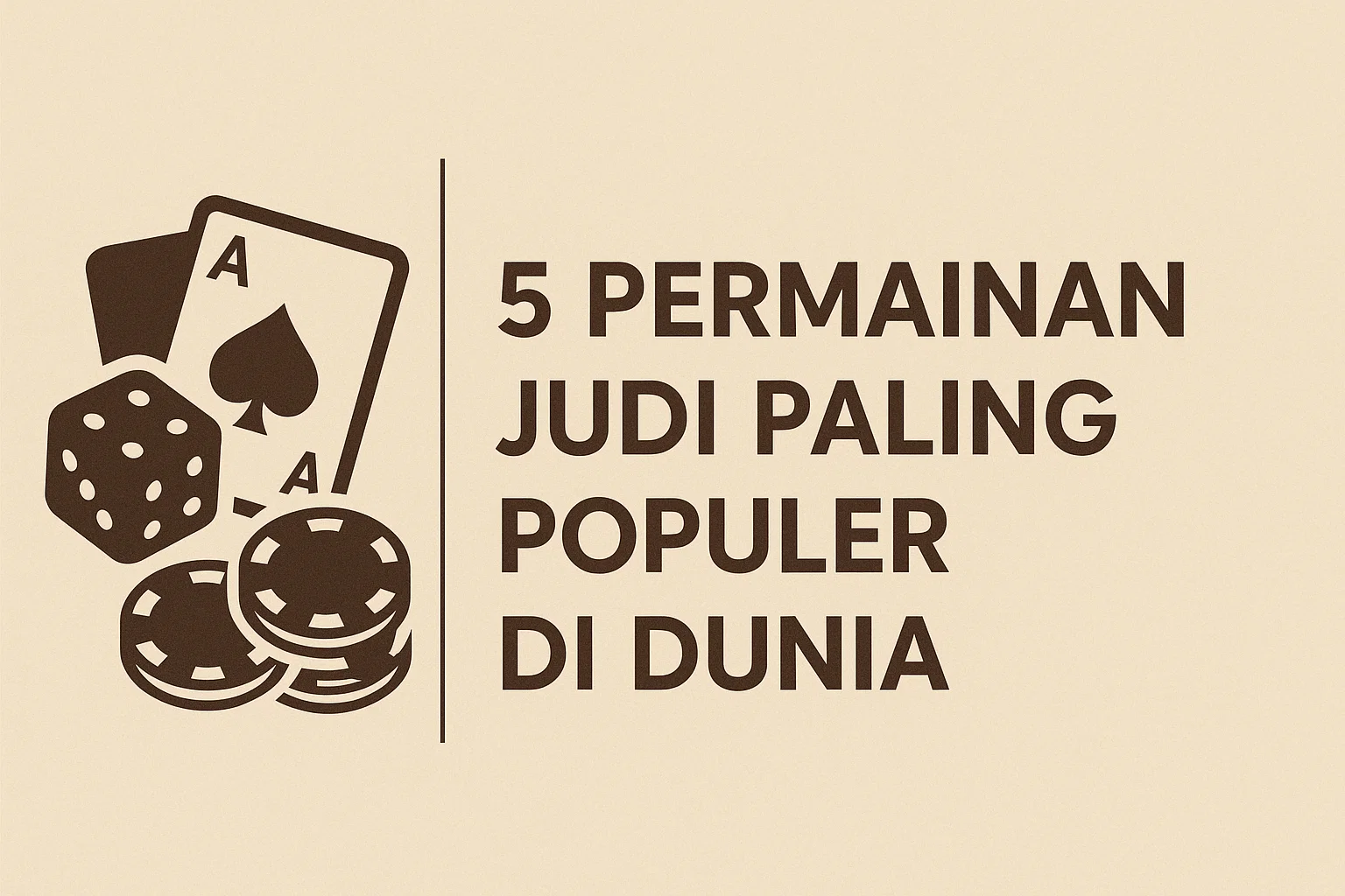 5 Permainan Judi Paling Populer di Dunia