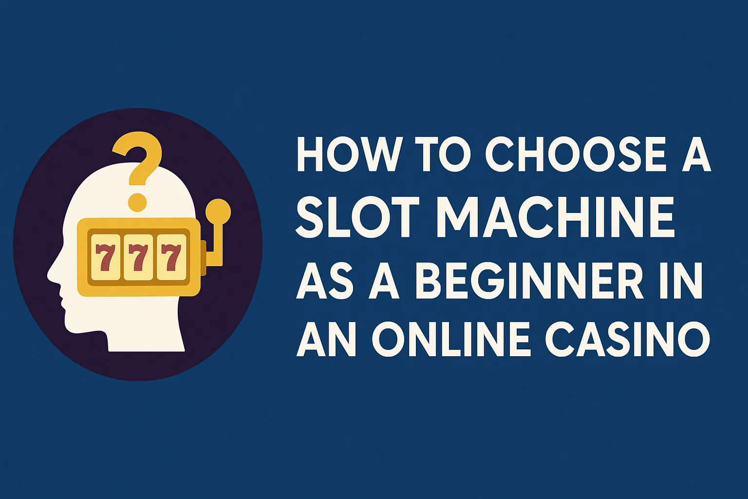 How to Choose a Slot Machine as a Beginner in an Online Casino