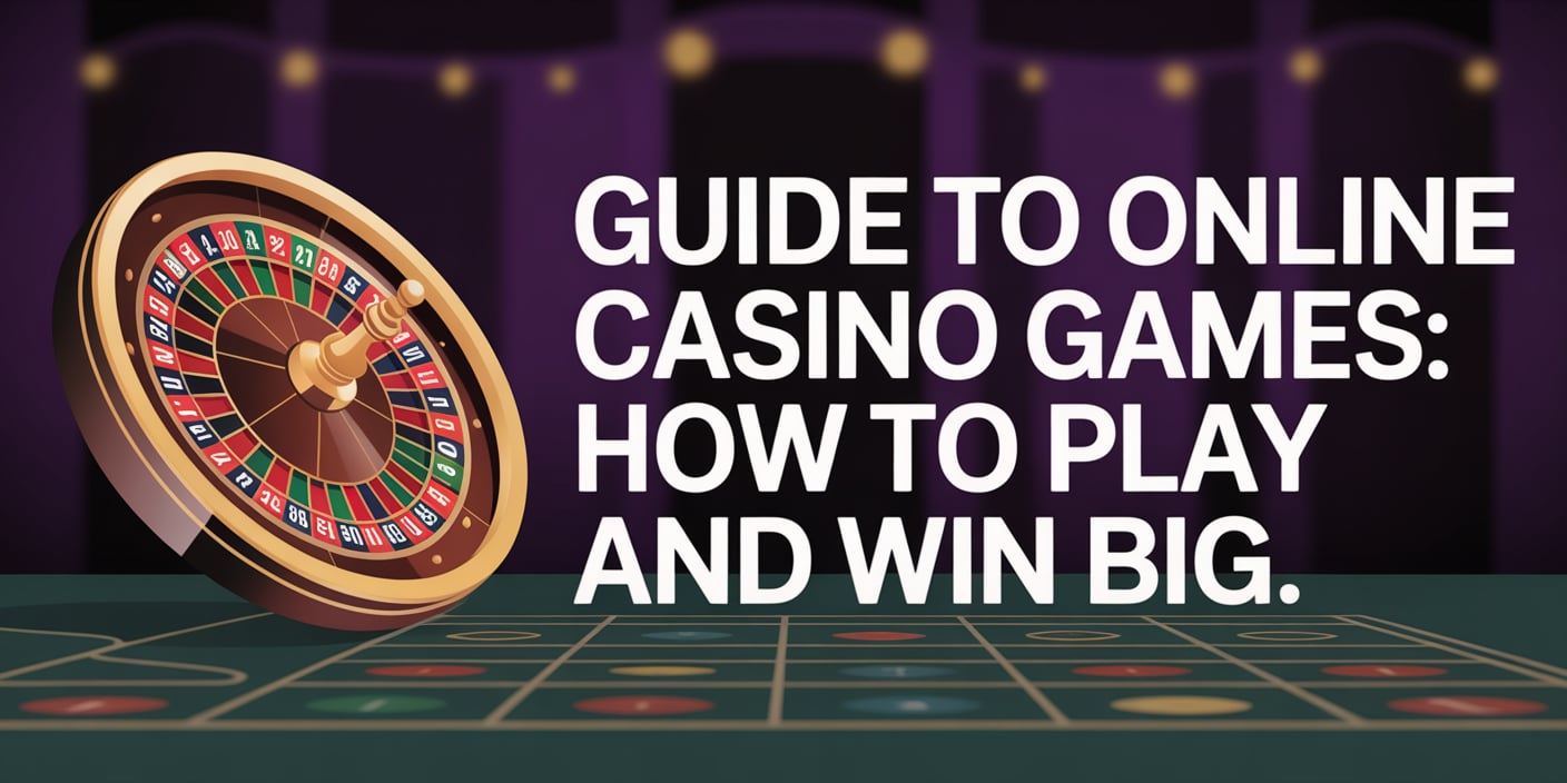 Guide to Online Casino Games: How to Play and Win Big